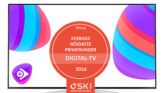 Telia fortsätter att ha Sveriges nöjdaste tv-kunder enligt SKI
