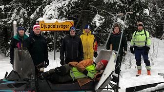 Herrarna i Spårpatrullen hos Team Pumpen SK lägger ner många ideella timmar på att göra fina skidspår vid Djupdalsvägen.