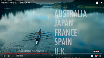 Screenshot of the National Party 2014 ad from YouTube