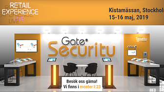 Gate Security kommer till Retail Experience Live 2019 på Kistamässan 15-16 maj