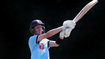 Kent's Jordan Cox batting for England U19s (photo: Getty Sports)