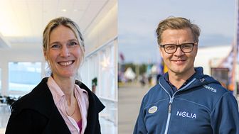 Lotta Frenssen, VD Elmia och Jonas Dahlberg, VD Nolia.