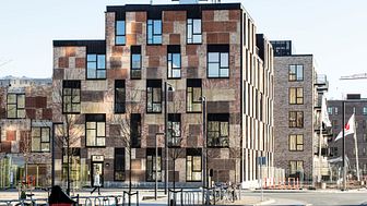 Ressourcerækkerne i Ørestad Syd er opført af. bl.a. upcyclede mursten fra Carlsberg