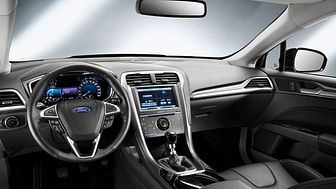 Interiørbilde av nye Ford Mondeo som kommer til Norge 2. halvår 2013.