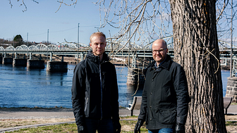 Arvid Lundström och Mikael Lundberg, vd för Structor Bygg Umeå AB. Foto Structor