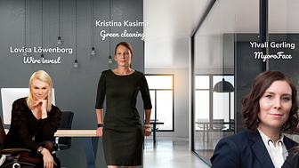 Lovisa Löwenborg, Kristina Kasimir och Ylvali Gerling talade på startup-frukosten.