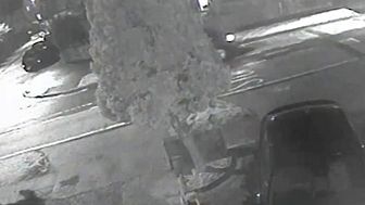 CCTV footage of the black van police wish to trace