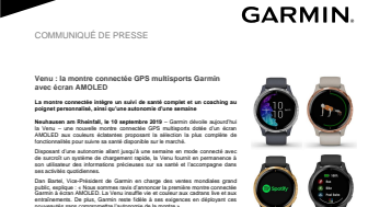Venu : la montre connectée GPS multisports Garmin avec écran AMOLED