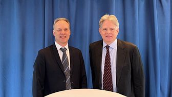 Johan Aronsson, vd Legimeet och Per-Erik Holmström, styrelseordförande Financial Hearings