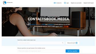 Screenshot of ContactsBook.Media, the latest service from Hong Bao Media