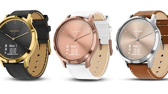 Garmin erweitert die Kollektion seiner Hybrid-Smartwatch vívomove HR um vier neue Premium-Designs. 