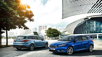Ford viser ny Focus sammen med ny Mustang, Edge Concept og soldrevet C-MAX på Genève-utstillingen.