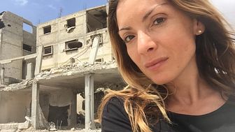 Alexandra Pascalidou besökte Kvinna till Kvinnas samarbetsorganisationer i Gaza 2015