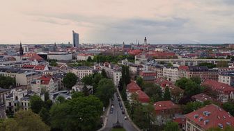 Blick auf Leipzigs Skyline mit City-Hochhaus, Thomaskirche und Neuem Rathaus - Foto: Career Service der Universität Leipzig