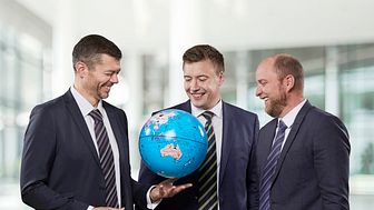 The Blue World Technologies founders team. From Left: Mads Bang - CTO, Mads Friis Jensen - CCO, Anders Korsgaard - CEO