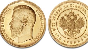Nikolaj II's sjældne guldmønt, der fik et rekordhammerslag