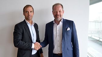 Från vänster: Mats Ågren, VD Office Management och Jonas Nilsson, VD Office IT-Partner Helsingborg.