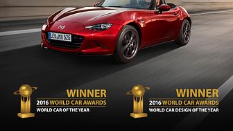 Nya Mazda MX-5 vann både World Car of the Year och World Design Car of the Year