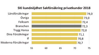 En av de försäkringsområden Svenskt Kvalitetsindex mäter är sakförsäkringar till privatkunder. Kunderna är nöjdare i år än i fjol.