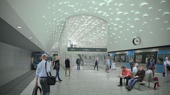 Den nya tunnelbanestationen i Hagalund