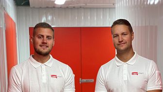 Robin Söderberg och Filip Klang, franchisetagare Lagerkungen Wilhelmina Skoghs gata 10