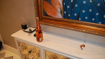 Knightsbridge-Champagne bottle in hallway