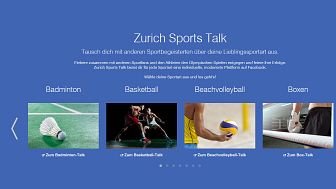 Rio 2016: Zurich startet Sports Talk und fördert sportlichen Nachwuchs
