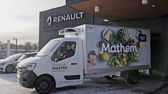 Renault och Mathem har ett samarbete om framtidens fossilfria livsmedelstransporter