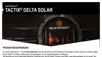 Garmin Datenblatt tactix Delta Solar