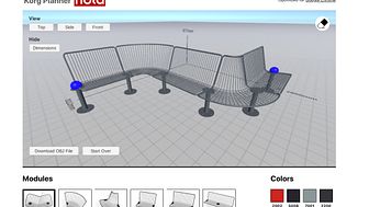 Korg planner, digital planning tool for the Korg furniture system, design Thomas Bernstrand.