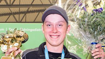 Herman Borring vann Yrkes-SM för unga lastbilsförare i Uppsala tidigare i våras.
