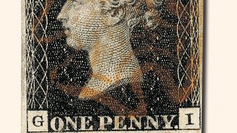Verdens første frimerke, "One penny black"