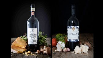 ASofia Chianti Classico 2015 och Il Momento di Terreno 2016 på prispallen i Vinordic Wine Challenge. Foto: Ellinor Hall