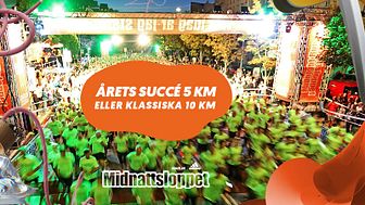 ​Midnattsloppets publik- och löparfest med start och mål på Ullevi