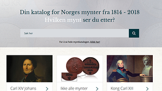 Myntkatalogen Norges Mynter er for første gang tilgjengelig på nett. Oppslagsverket er gratis og lett å bruke.