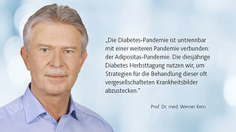 Prof. Werner Kern ist Tagungspräsident der DDG Diabetes Herbsttagung 2021