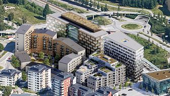 På Östra Station planerar Balticgruppen för ett kvarter som på sikt kommer inrymma en blandning av bostäder, kontor och verksamheter. Skatteverket flyttar in i den planerade kontorsbyggnaden.