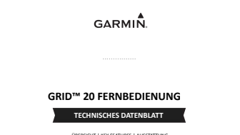 Datenblatt Garmin Grid20 Fernbedienung