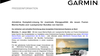 PM Garmin Fusion Marine-Radio und -Lautsprecher Bundles