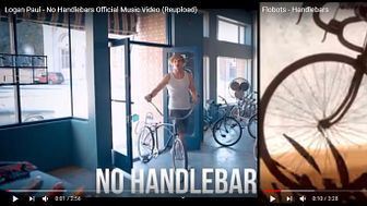 A screenshot of the two music videos, from YouTube