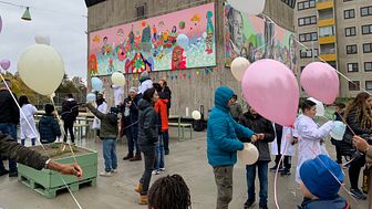 invigning 10-åringarnas konst Regnbågsparken 24 oktober 2020