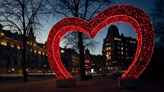 Humlegårdens hjärta har uppförts på Engelbrektsplan i Stockholm. Fotograf: Jonas Malmström