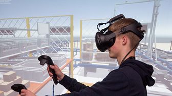 Mit Virtual Reality Anwendungen machte Unitechnik seine Lagerlogistiksysteme für die Teilnehmer erlebbar. 