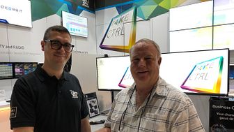Photo: Left: Stavros Theodoridis, sales manager MEA, Right: Leon Labuschagne, director, Zimele. Announce the partnership live at IBC 2019 in The Netherlands