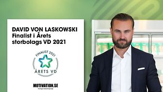 Greenfoods VD David von Laskowski finalist i Årets storbolags VD 2021