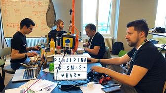Panalpina’s hacker team, Kosmos, at work: coding a blockchain solution to trace and authenticate products within the pharmaceutical supply chain. (Photo: Panalpina)