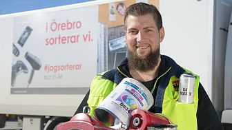 Oscar Thim, avfallshämtare, Örebro kommun