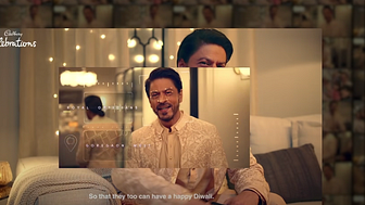 Screengrab of Cadbury video explaining how Bollywood star Shah Rukh Khan's digital avatar was used in its ad campaign
