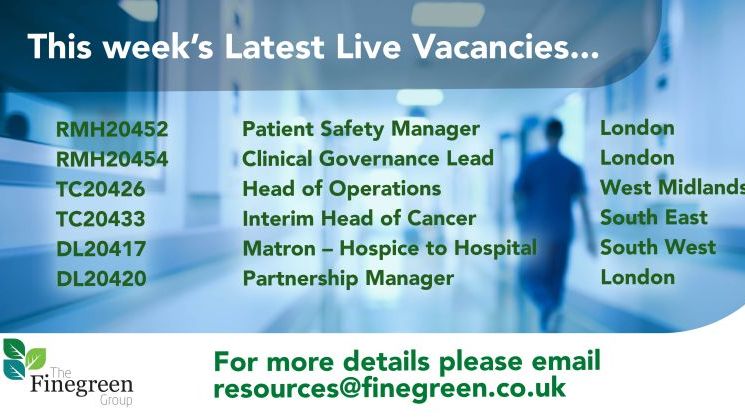 Latest Live Vacancies with Finegreen