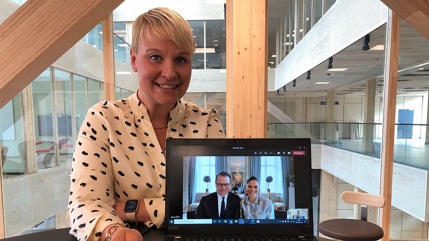 Kronprinsessparet på digitalt besök i Växjö